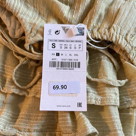 ZARA | Washed Green | Long Embroidered DRESS - Picture 7 of 8